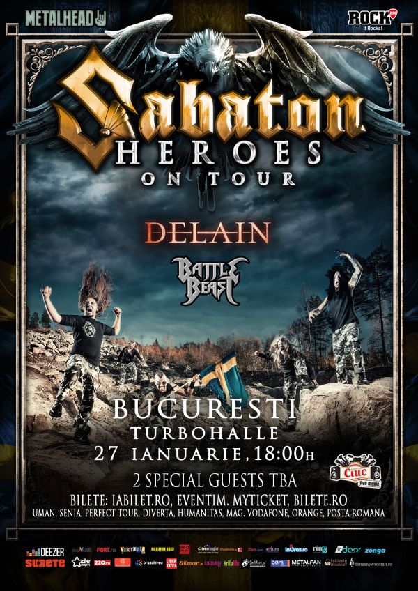 Program si reguli de acces la concertul Sabaton de la Bucuresti